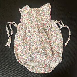 Bella bliss Floral Kids Romper - Pink and White